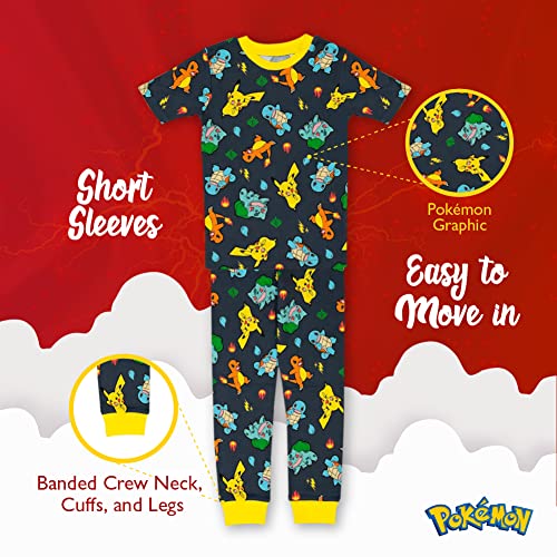 Pokemon Boys' 6-Piece Snug-Fit Cotton Pajamas Set, Poke Treasure, 10 - Image 4