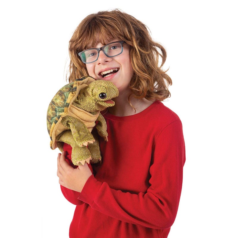 Folkmanis Standing Tortoise, Brown/A - Image 2