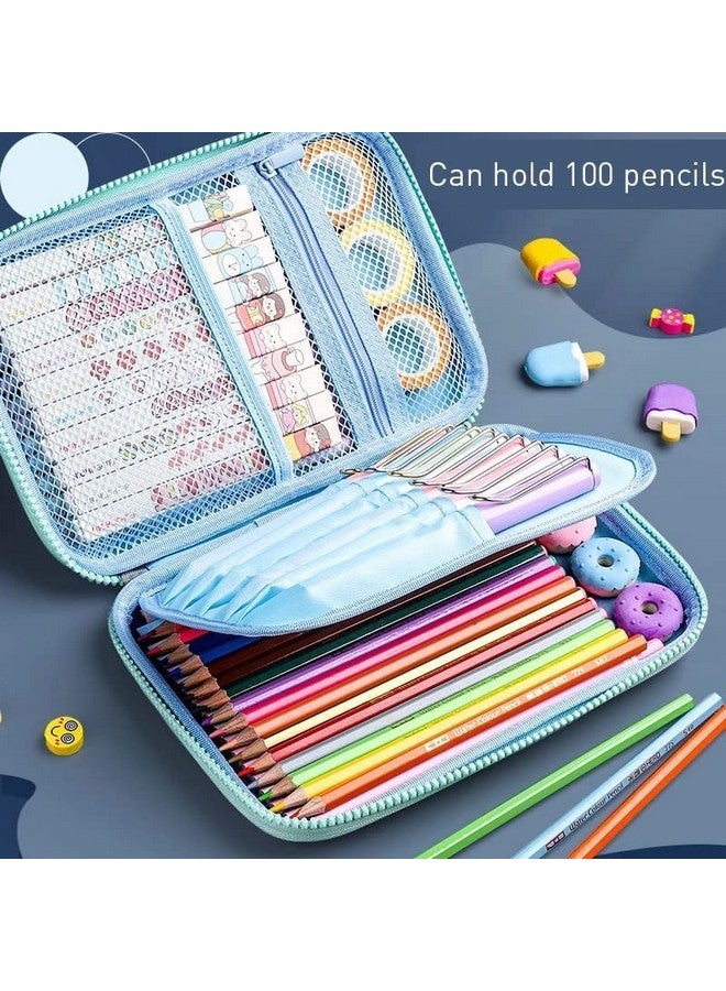 Brand Conquer Big Size Eva 3D Cover Large Capacity Space Astronaut Pencil Case Compartments, School Pouch Premium Stylish Pen Holder (Big Size Astronaut Pencil Case, Ethylene Vinyl Acetate (Eva) Blue) - Image 2