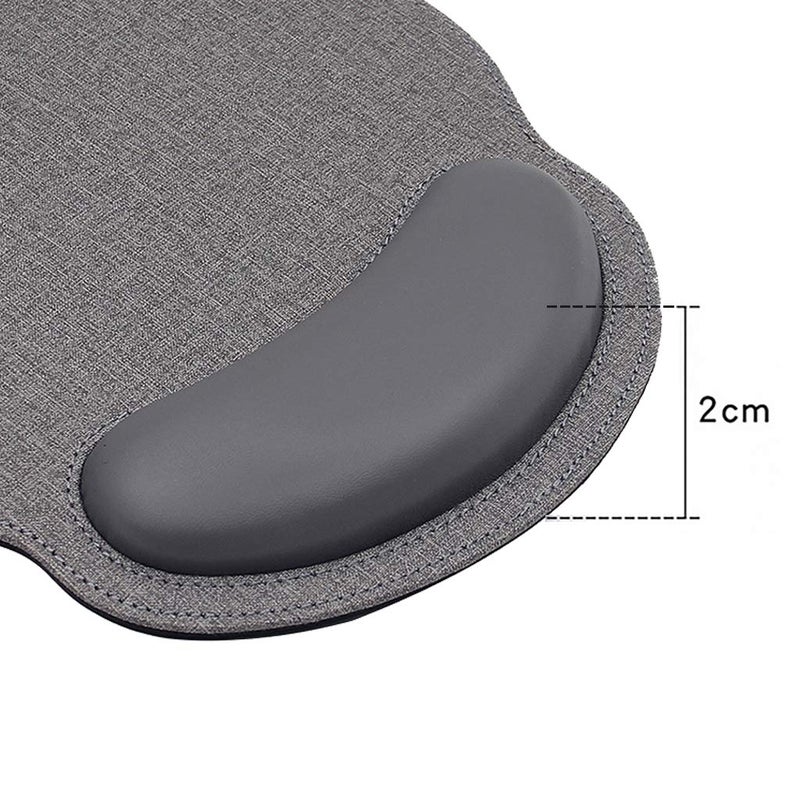 iVeze Ergonomic Mouse Pad with Wrist Support,Comfort Mousepad for Laptop Computers, Mac,Non Slip Rubber Base Memory Foam Wrist Rest Mouse Pads for Men Women,Home Working Office Gaming,Pain Relief,Gray - Image 4