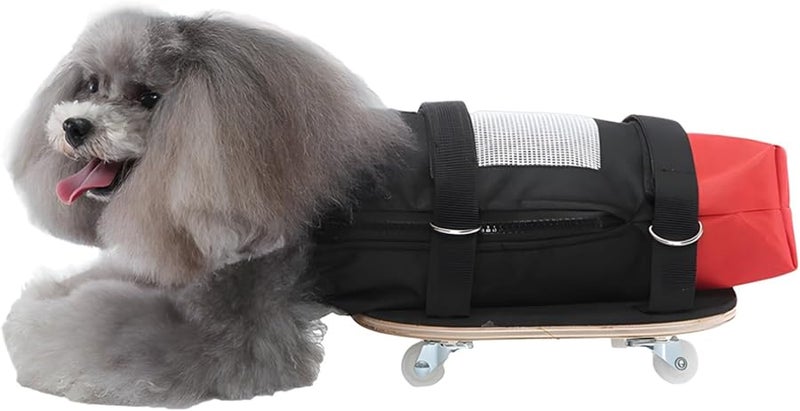 Adjustable Dog Wheelchair For Hind Legs Breathable Polyester Sizes S M L Smooth Rolling Wheels - Image 1
