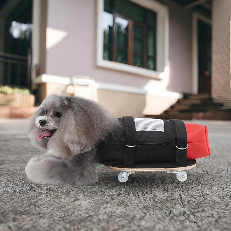 Adjustable Dog Wheelchair For Hind Legs Breathable Polyester Sizes S M L Smooth Rolling Wheels - Image 4