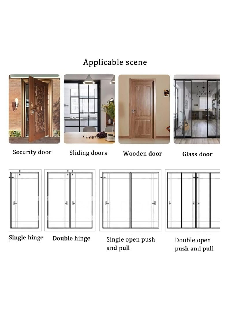 Generic Hole-Free Door Closer Multifunctional Door Closer with Automatic Detection Automatically Closes All Doors For Home   Or Office (800g)  - Image 5