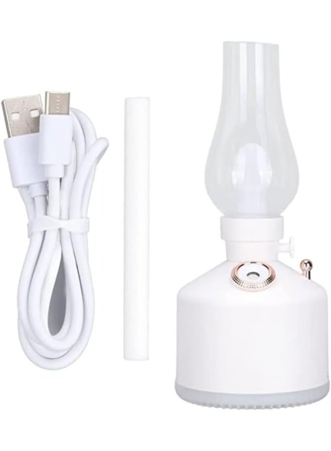 مرطب هواء ريترو مصباح عتيق ضوء ليلي نانو ميست بخاخ ناشر للعلاج العطري USB قابل لإعادة الشحن، مرطب هواء محمول 1200 مللي أمبير في الساعة، موزع روائح علاجية لاسلكي، إيقاف تلقائي من النوع C 280 مل - Image 3