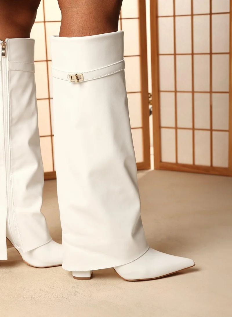 ويرز ذات فروم Keira Fold Over Shark Block Heel Point Toe Boots