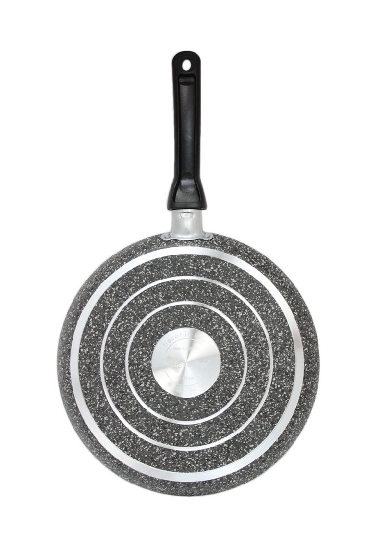 Hascevher مقلاة كريب جرانيت 18 سم مقاومة للخدش باللون الرمادي، مقلاة مسطحة غير لاصقة عالية الجودة للطهي على مواقد الغاز والكهرباء والسيراميك - Image 4