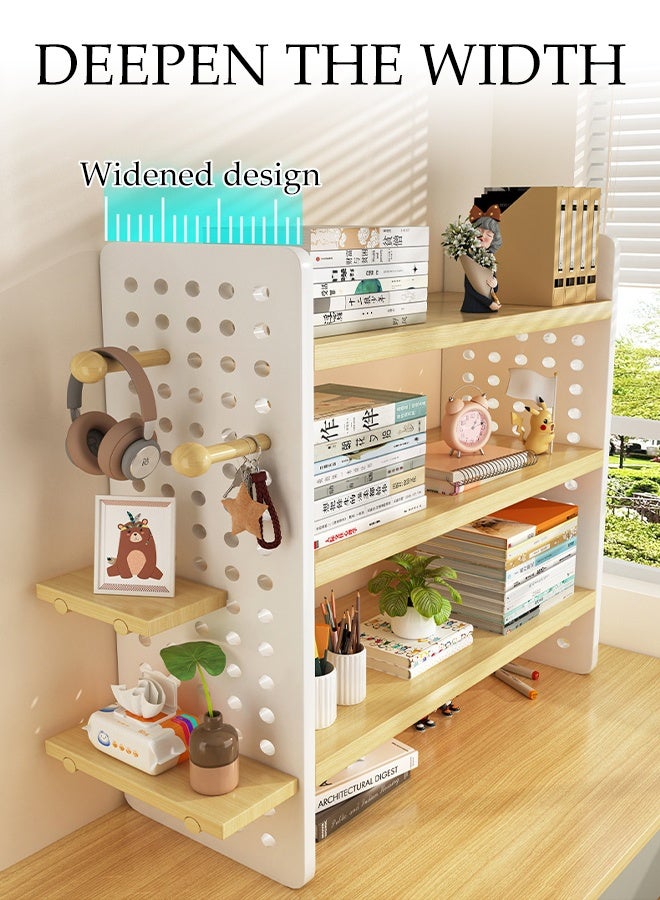 DUNISO Desktop Bookshelf,Open Shelf Short Bookshelf, Office Storage Rack, 3-Tier Freestanding Storage Display Cabinet Organizer with Legs,Multipurpose Shelves for Home Decor,Office,Gifts (50*15*60) - Image 3