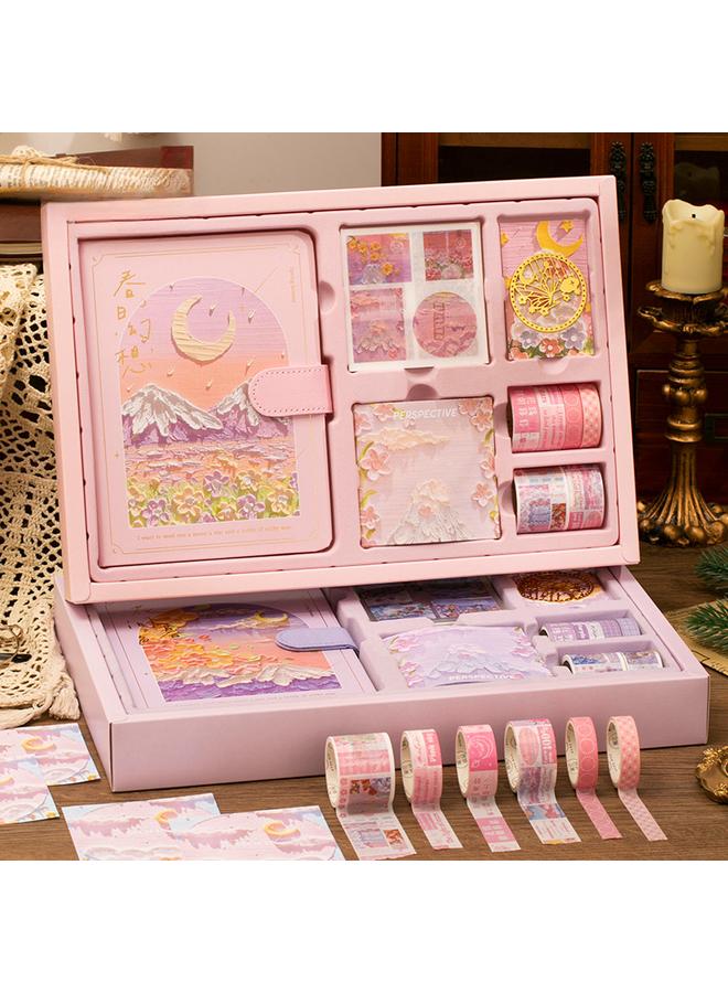 Bluejw Oil Painting Hand Account Book Gift Box Suit Primary School Student Reward Gift Girl Notebook High Color Value - Image 2