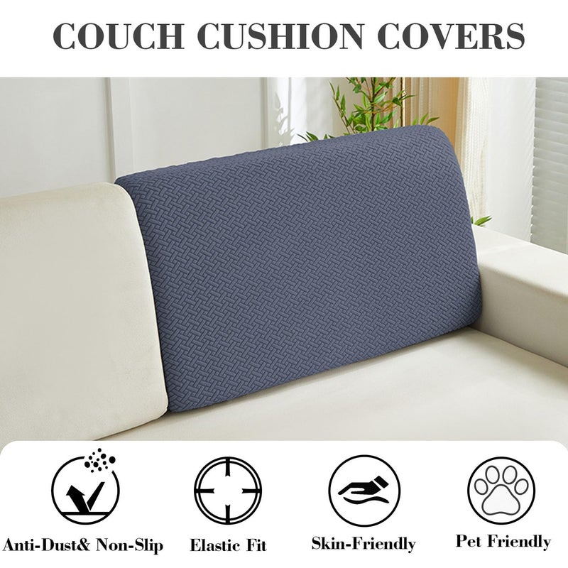 Disayu Sofa Covers Couch Covers for Sofa Pet Friendly Couch Cushion Covers Universal Sofa Covers Washable Stretch Slipcovers for Sectional Sofa (Texture Metal Gray,Back Cover M) - Image 3