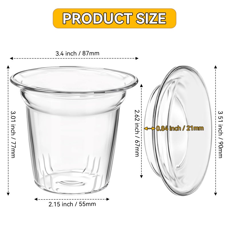 Nbbiww Glass Tea Infuser with Dual-Purpose Lid/Coaster for Teabloom, Glass Tea Strainers for Loose Tea-leaves, Universal Steeper for Teapots, Mug, Bottle, Cup, Travel Tumblersm Microwave & Dishwasher Safe - Image 2