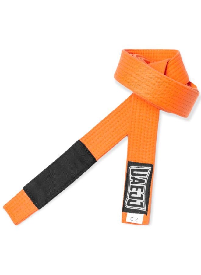 UAEJJ Jiu Jitsu Kimono Karate & Martial Arts Belt For Kids (Orange)  - Image 1