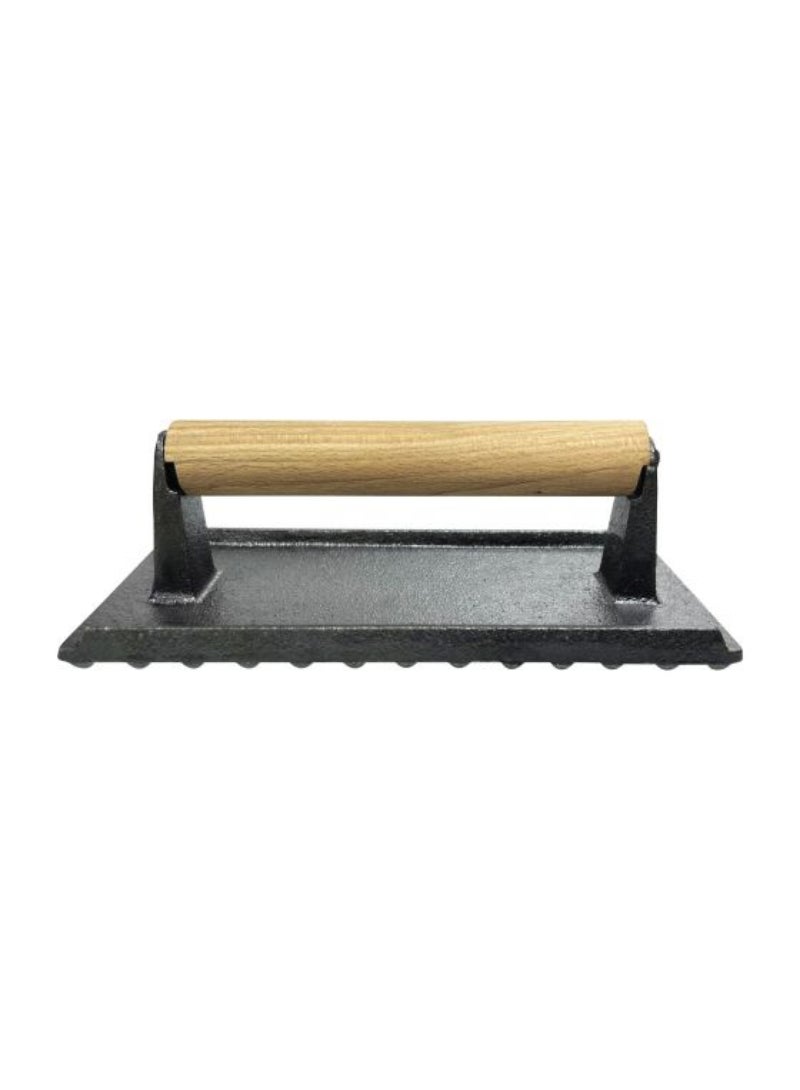 Top Pick Cast Iron Burger Press With Wooden Handle 