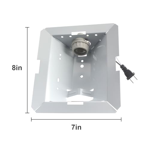 seork S97014212 Bathroom Fan Light Reflector with Socket Replacement Parts Fits for Broan NuTone 763N HB80RL 678 679 655-C 679L 683L 763N HD50LNT - Image 2