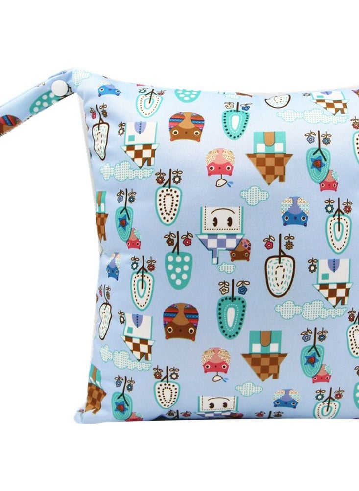 Loquat Cartoon Cute Print Stroller Hanging Bag Multi-functional Diaper Storage Bag Diaper Pad Hanging Bag  - Image 1