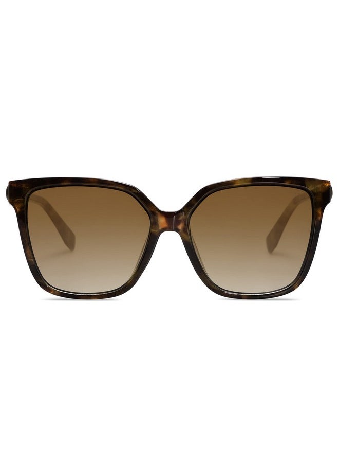 Sojos Trendy Square Sunglasses For Women Fashion Uv Protection Lens Womens Sunnies Sunglasses Sj2196 With Dark Tortoise Frame Brown Grading Lens  - Image 3