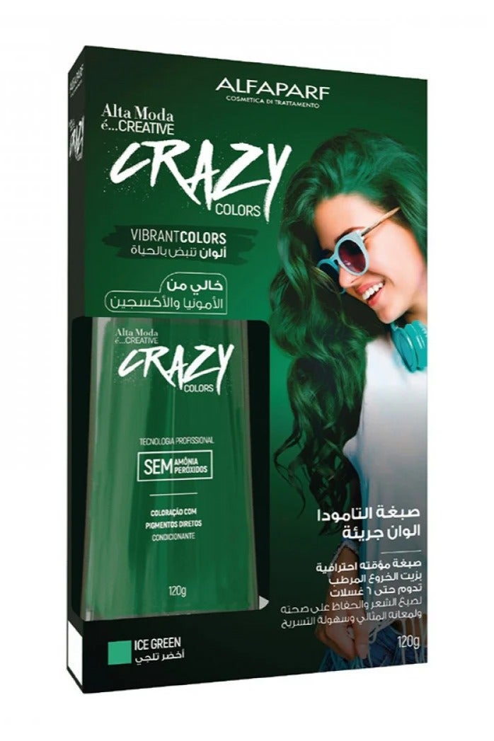 Alfaparf Milano Alta Moda Ice Green Hair Dye Shampoo 120g