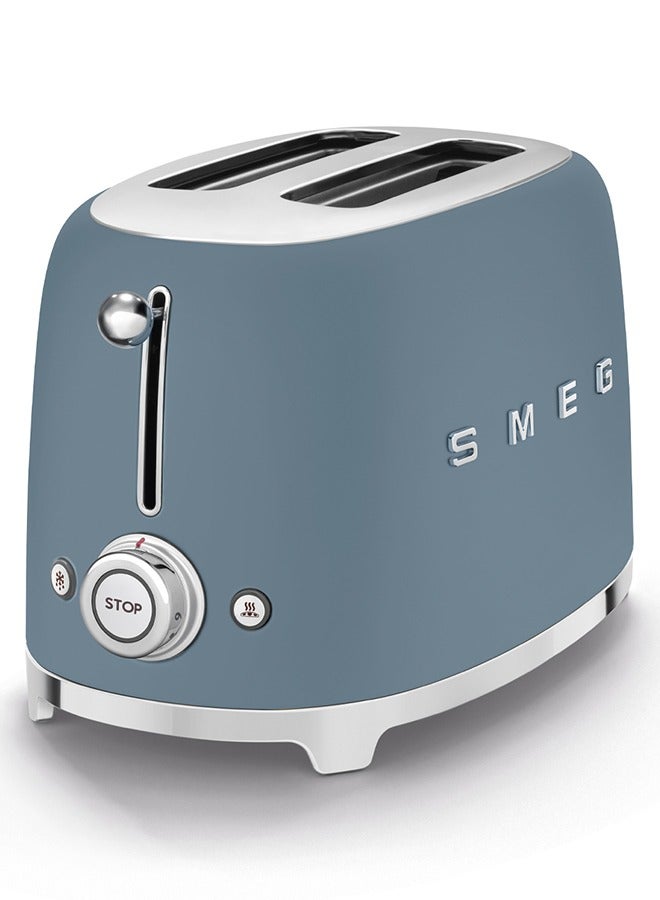 سميج Smeg Aesthetic 50's Style 2 Slice Toaster - Storm Blue TSF01SBMAU 1035 W TSF01SBMAU Storm Blue - Image 1