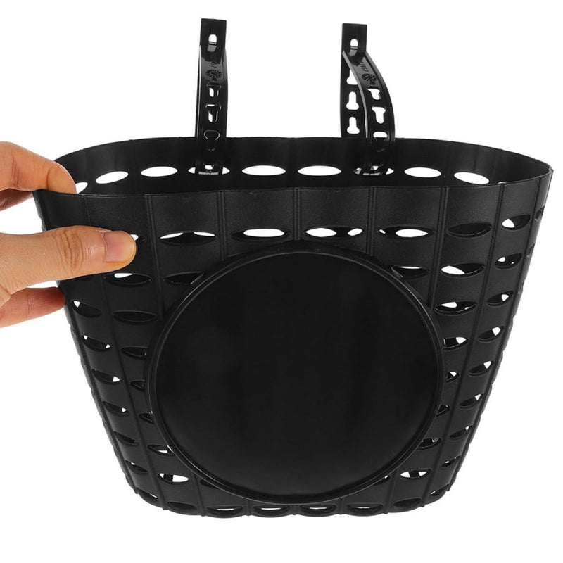 Bicycle Handlebar Basket Front Storage Plastic Black And Pink 2pcs For Bikes Scooters Outdoor Cycling Carrying - Image 5