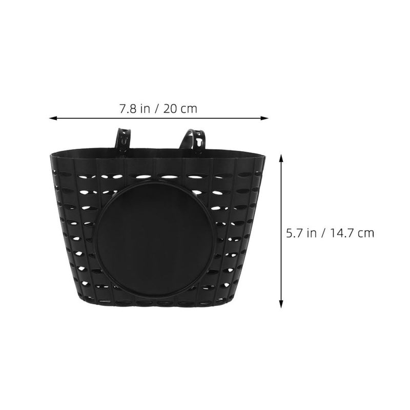 Bicycle Handlebar Basket Front Storage Plastic Black And Pink 2pcs For Bikes Scooters Outdoor Cycling Carrying - Image 3
