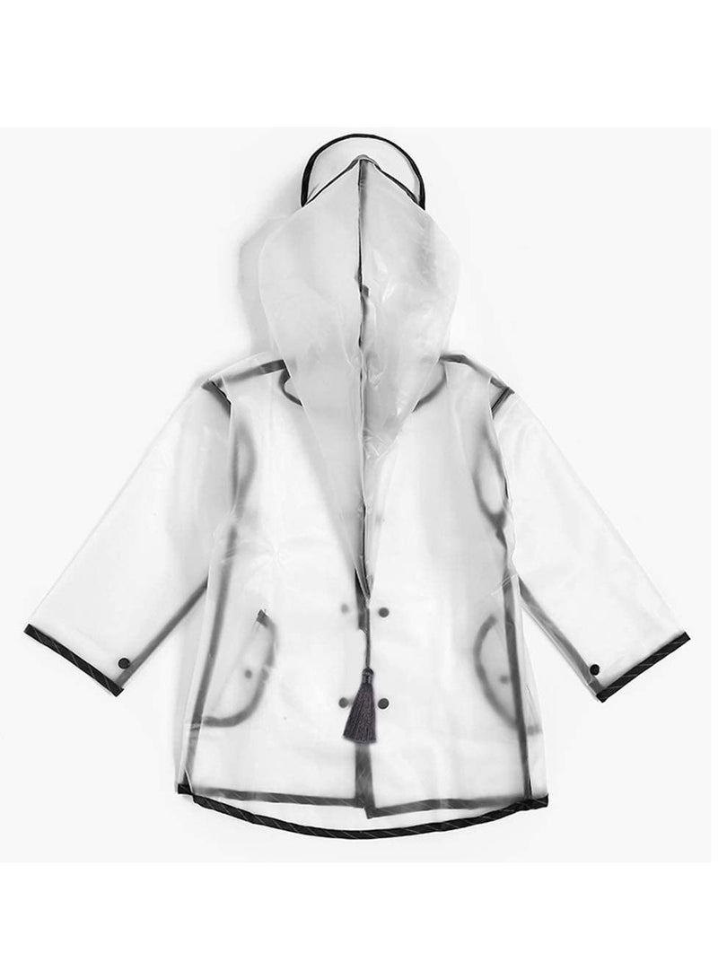 Loquat Kids Raincoat EVA Rain Poncho,Portable Hooded Poncho Jacket Rain Coat for Boys Girls Children - Image 3