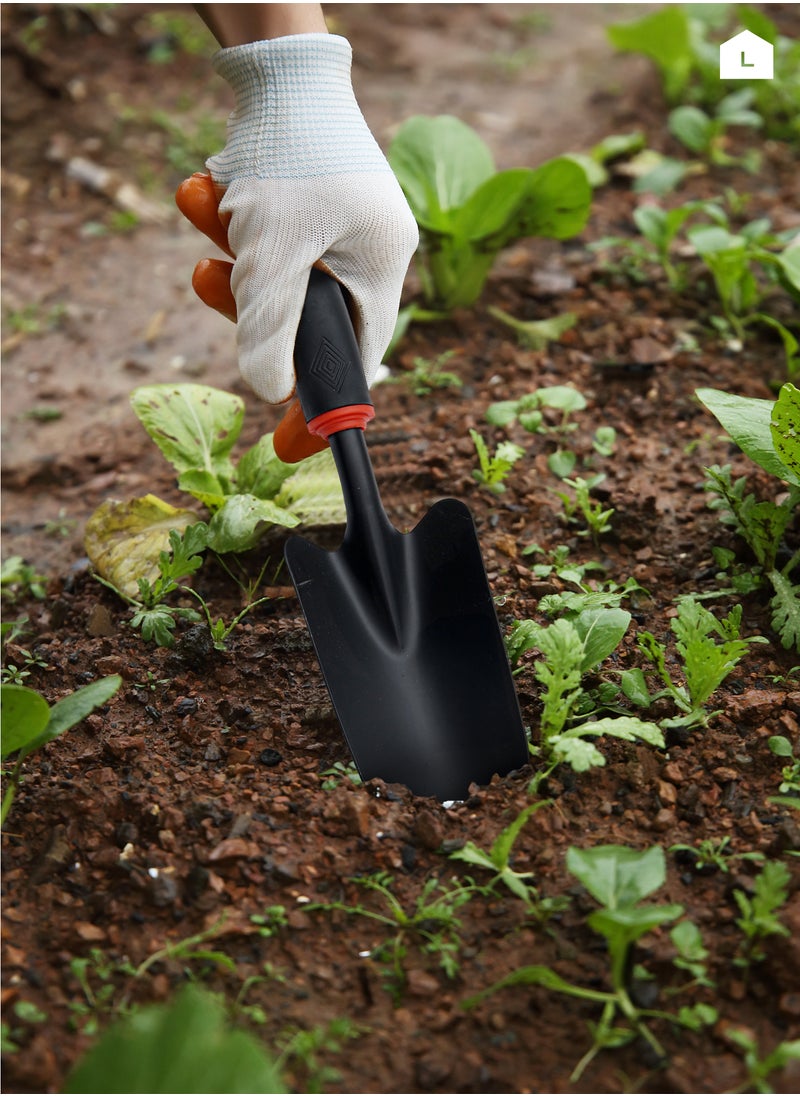 LAWAZIM - Black Iron Shovel with D-Handel | Mini Garden Shovel | Garden hand wide outdoor gardening shovel trowel | Outdoor Fires Coal Shovel - Image 1