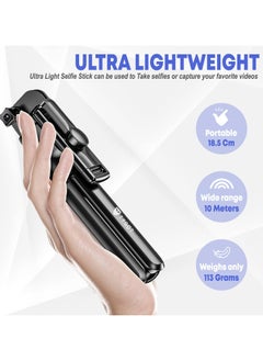 Generic Bluetooth Extendable Selfie Sticks with Wireless Remote and Tripod Stand, 3-in-1 Multifunctional Selfie  - Image 5