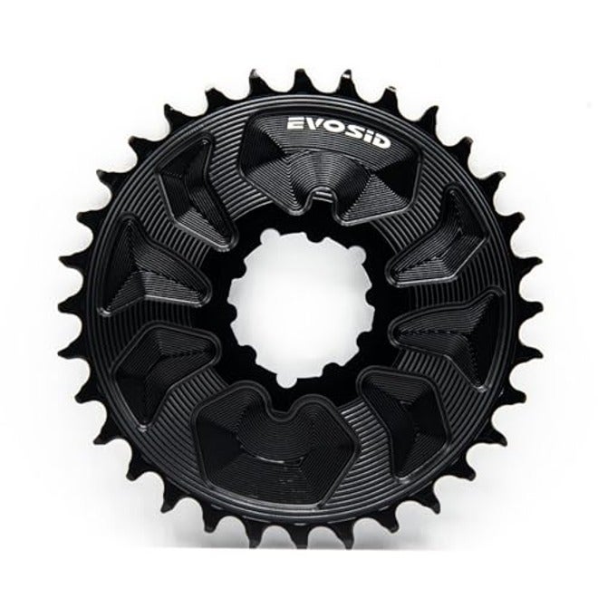 EVOSID Mountain Bike Closed Chainring 32/34/36/38T, Narrow Wide Design, 3-Bolt Direct Mount, 3mm Offset, 8-12 Speed, for GXP/SRAM MTB - Black - Image 1