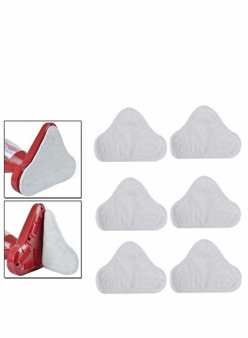 SYOSI Microfibre Triangular Washable Steam Floor Mop Replacement Pads for H2O H20 X5 UK And Many Others - Set of 6 - Image 5