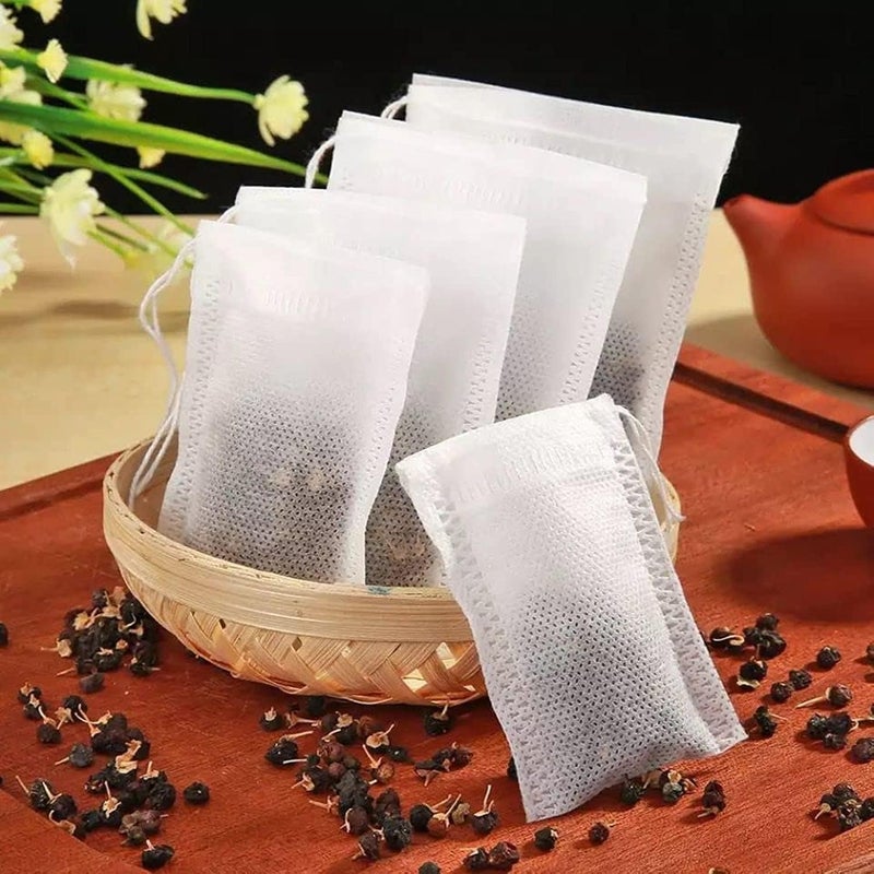 الكيان أكياس شاي فارغة قابلة لإعادة الاستخدام (100 قطعة، 12 × 10 سم) - Image 1