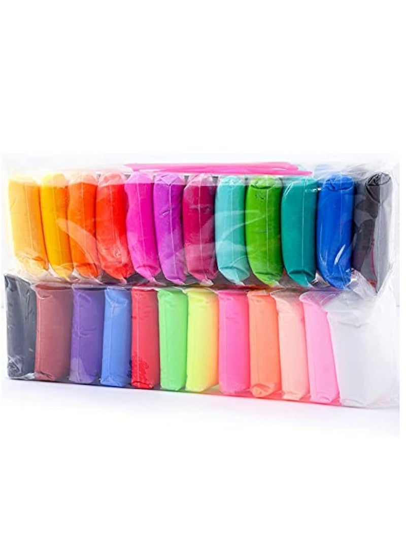 Yaboy 24pcs DIY Plasticine Colors Kids Training Playdough, Ultra Light Air Dry Clay, Multicolor Interactive Modeling Clay Toy - Image 1