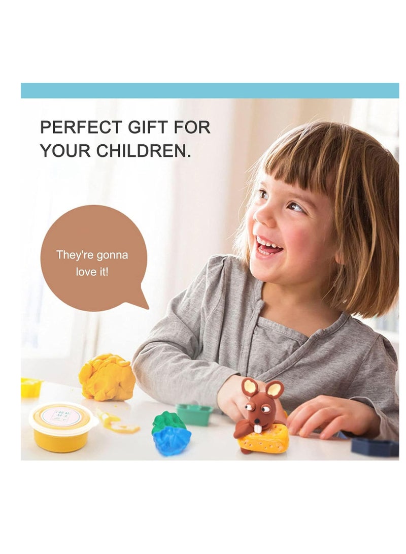 Yaboy 24pcs DIY Plasticine Colors Kids Training Playdough, Ultra Light Air Dry Clay, Multicolor Interactive Modeling Clay Toy - Image 3