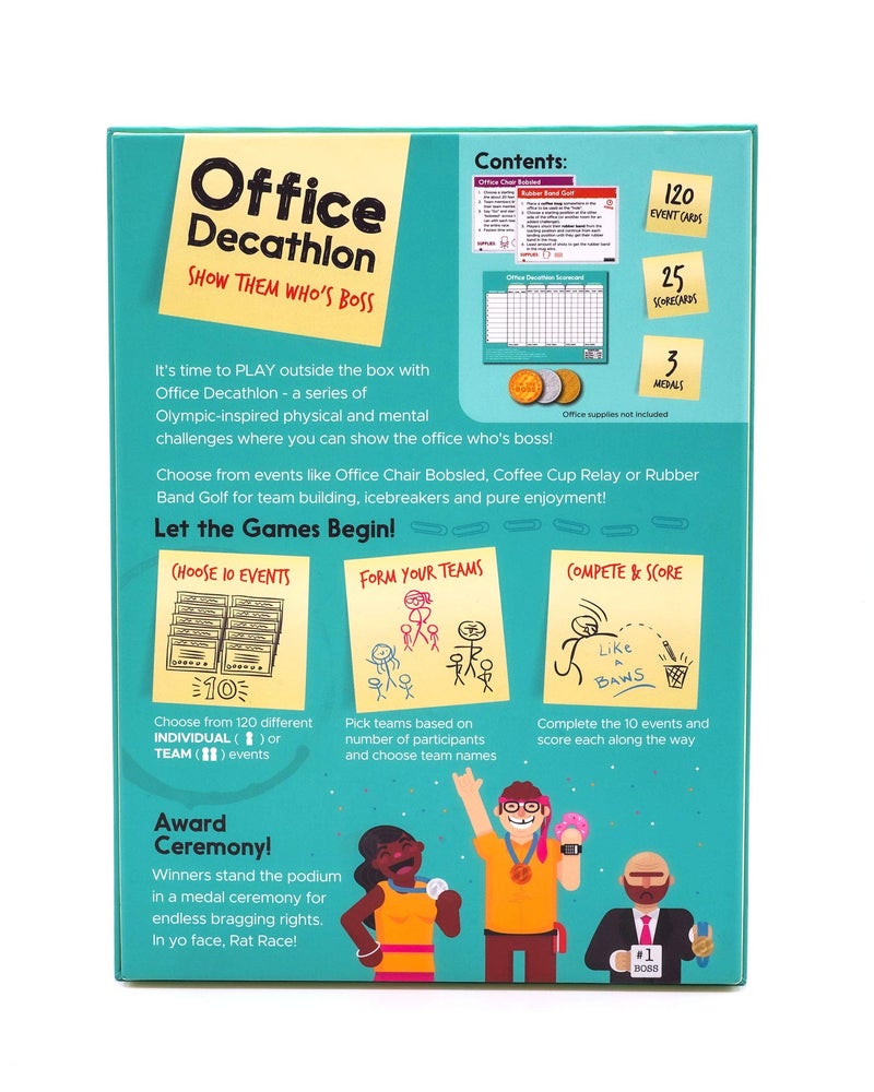 Gray Matters Games Office Decathlon Game by Gray Matters Games, Office Game for Coworkers, Olympic-Inspired Team Building Game for Work with Fun Ice Breaker Activities - Image 3
