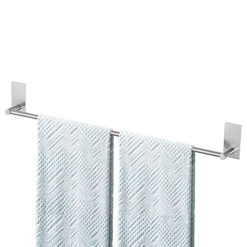 Songtec Adhesive Bath Towel Bar 24inch No Drill Stick On Towel Rack Easy Install with SelfAdhesive Premium SUS304 Stainless Steel Brush Nickle 24 - Image 2