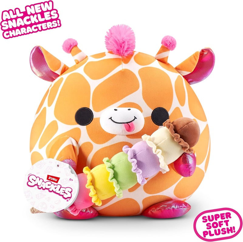 Snackles Non-Licensed Series 1 8-inch Plush (LOLA) by ZURU, Plush with Snack Accessory - Image 3