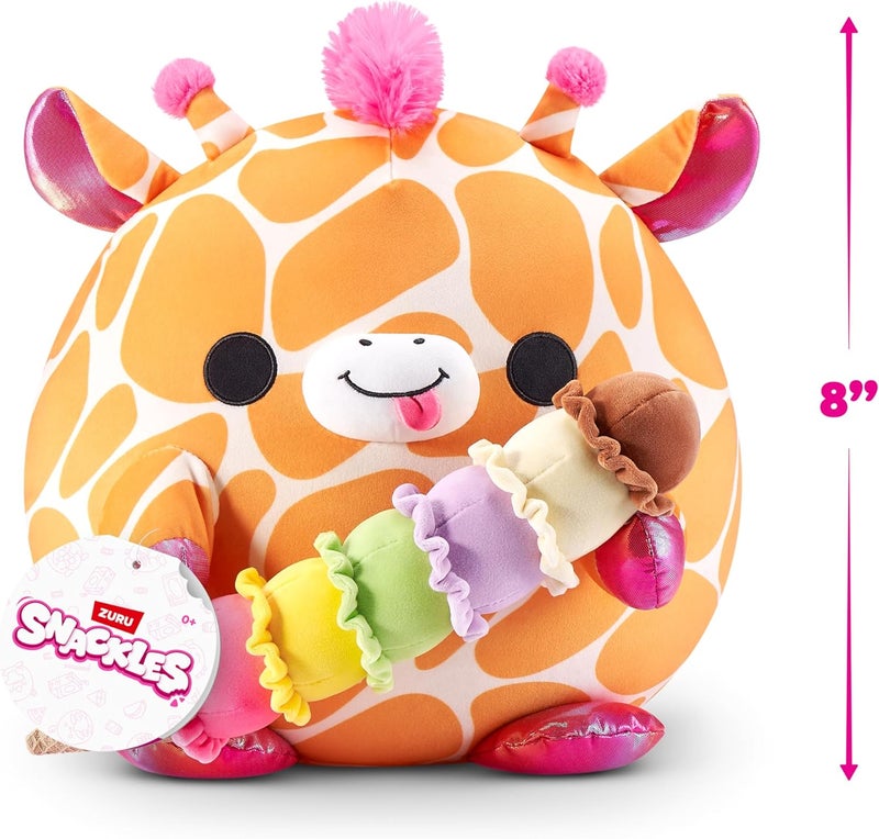Snackles Non-Licensed Series 1 8-inch Plush (LOLA) by ZURU, Plush with Snack Accessory - Image 4