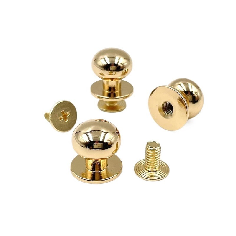 Antique Brass Monk Head 10mm Metal Alloy Stud Screw Rivets For Leather Belt Watchband DIY Crafts - Image 5