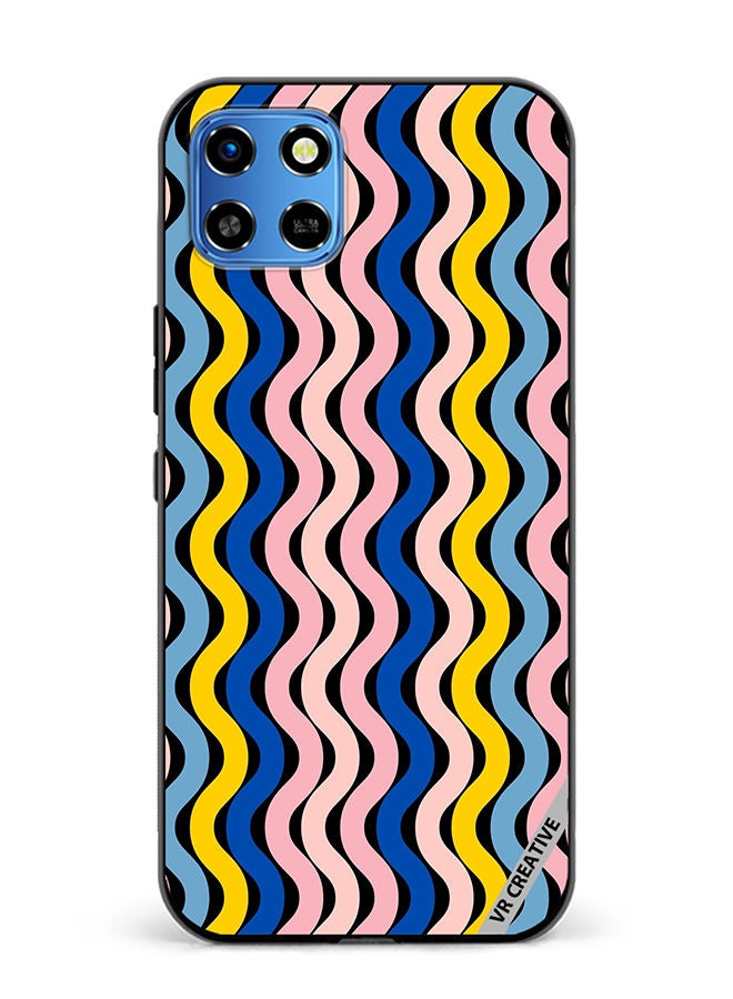 VR CREATIVE Protective Case Cover For Infinix Smart 6 HD Retro Vintage Waves Groove Design Multicolour - Image 1