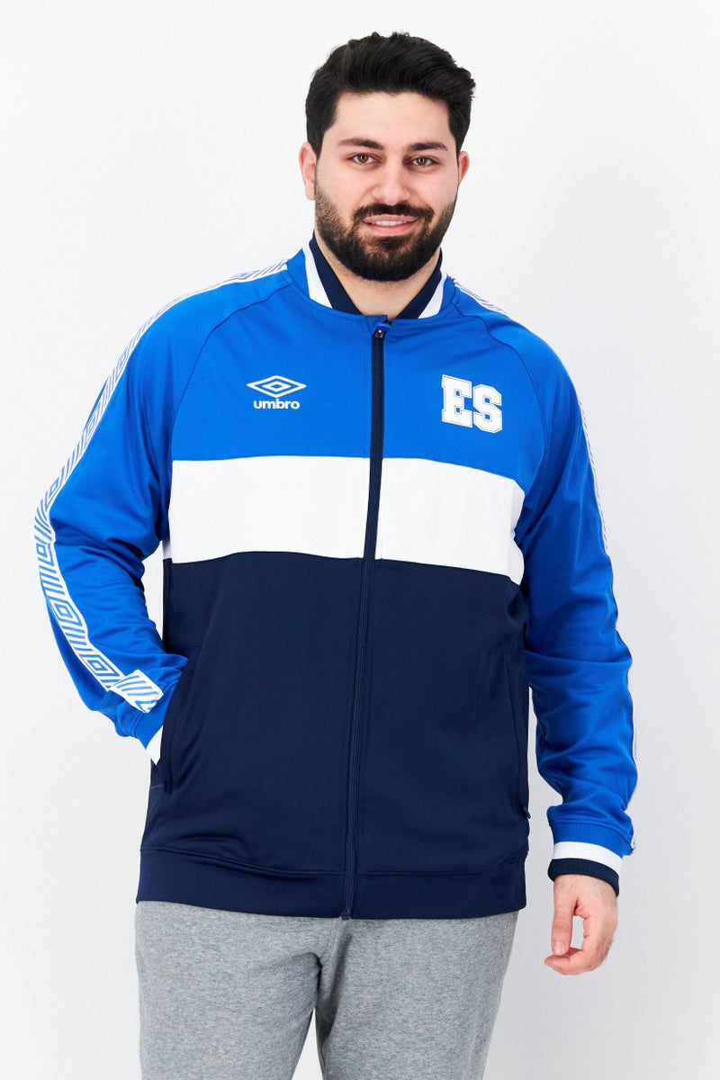 umbro Men Sportswear Fit Long Sleeves Icon Jacket, Blue Combo  - Image 1