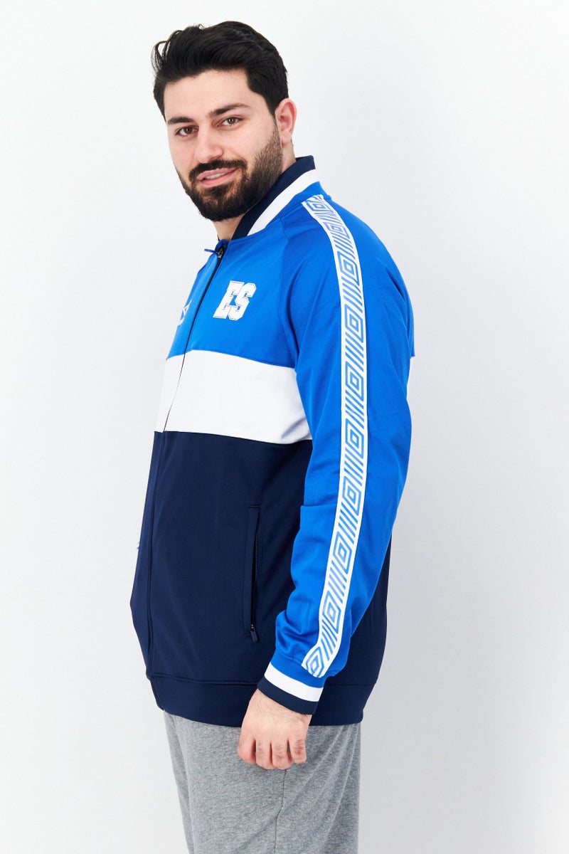 umbro Men Sportswear Fit Long Sleeves Icon Jacket, Blue Combo  - Image 3