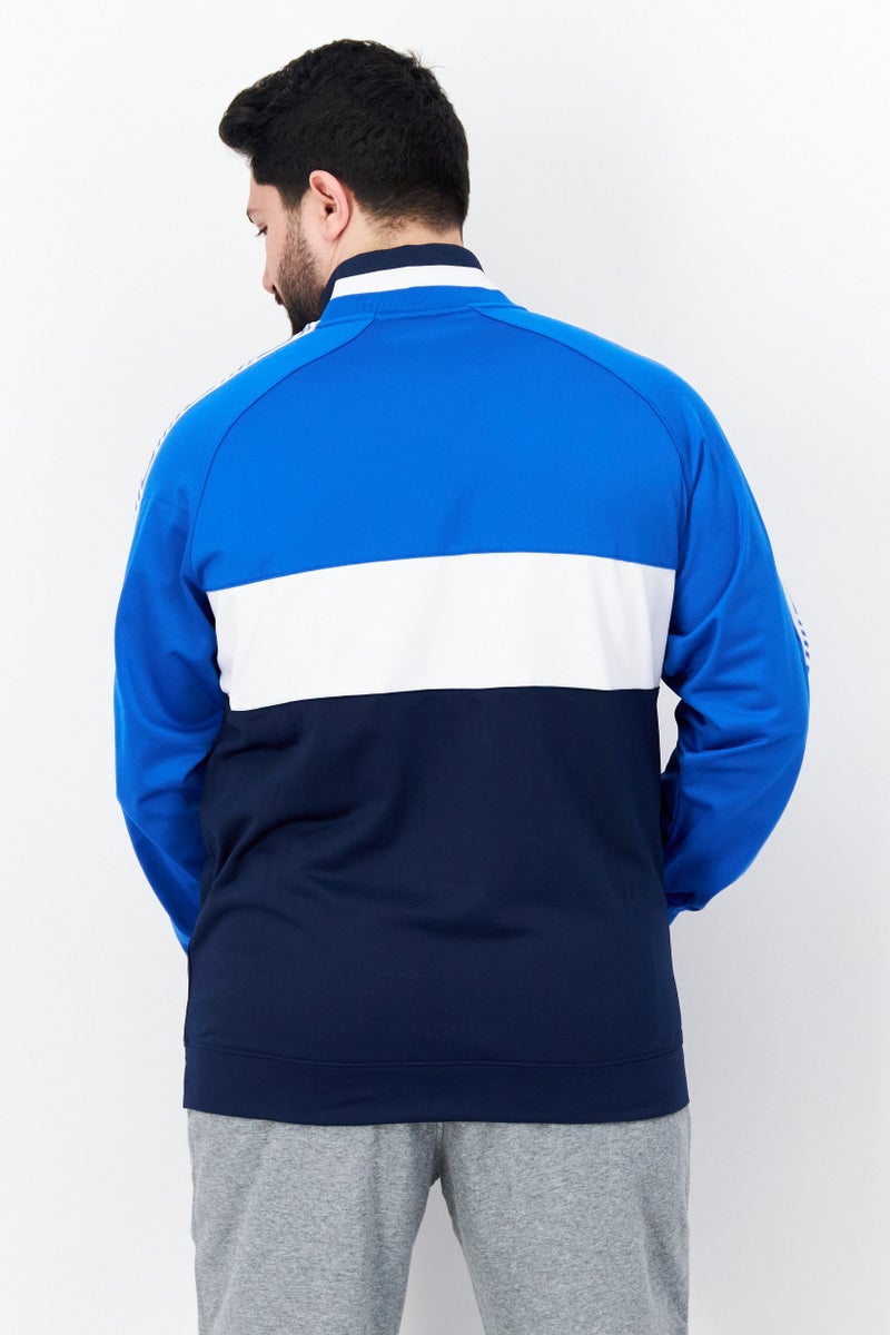 umbro Men Sportswear Fit Long Sleeves Icon Jacket, Blue Combo - Image 4
