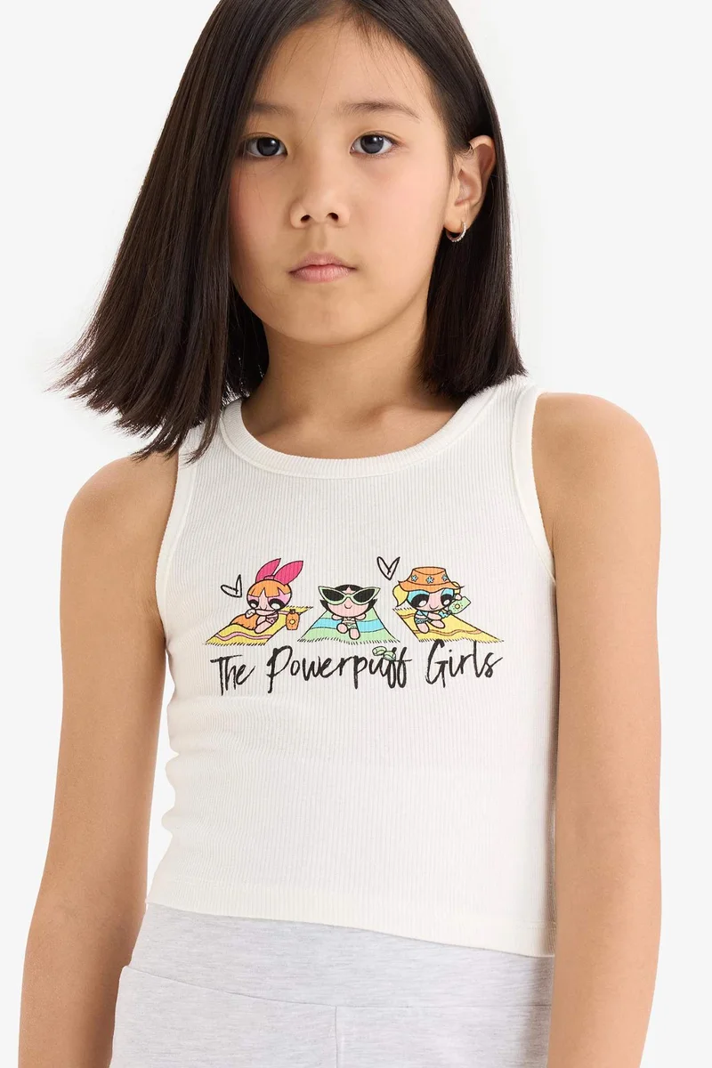 DeFacto Girl Slim Fit PowerPuff Girls Licensed Ribana Tank Top