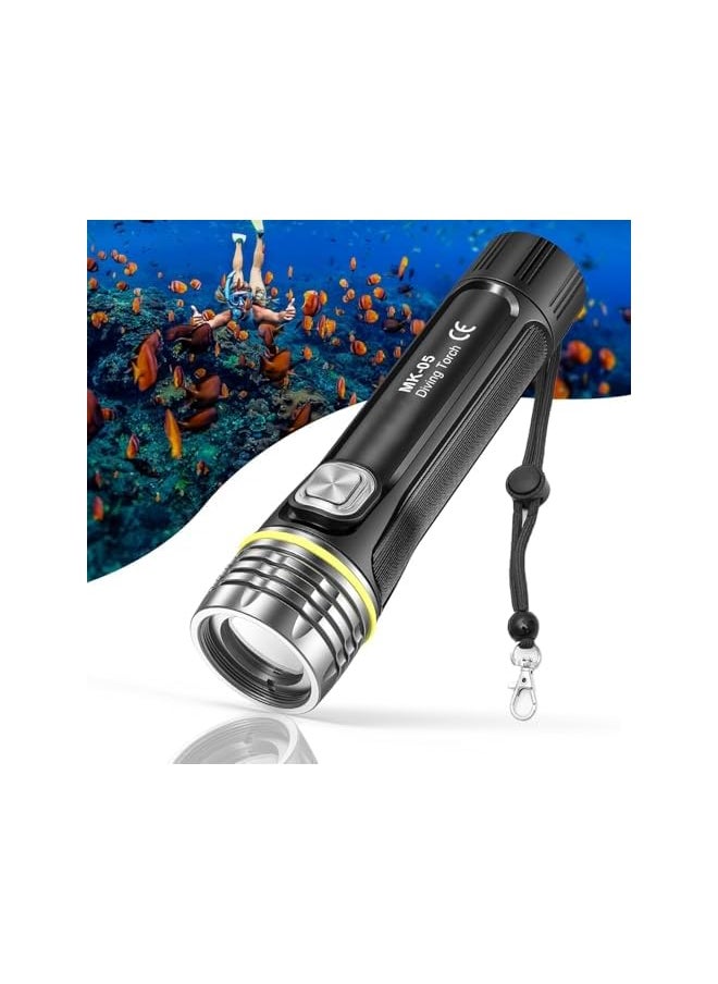 PROMASS promass Dive Lights Scuba Diving, 3 Modes Rechargeable Underwater Flashlight IPX8 Waterproof Scuba Light Snorkeling Light for Diving Underwater Sports, Night Fishing  - Image 2