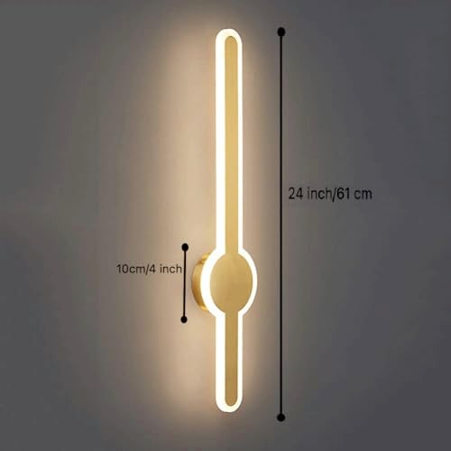 Groeien 24Watt LED Pack of 2 Bedside Golden Fancy Acrylic Wall Lighting Fixtures for Living Room, Bathroom, Bedroom (2) - Image 4