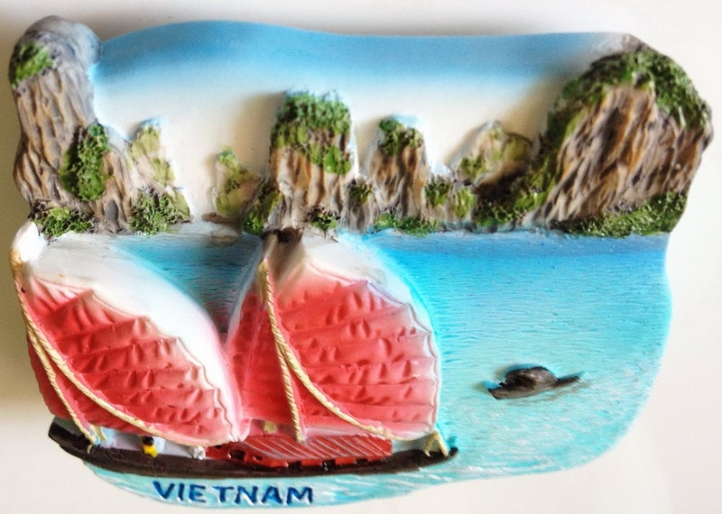 WitnyStore Tiny 2½" Halong Bay Vietnam Magnet - Miniature Hand Made Resin 3D Southeast Asia Landmark Tourist Attraction Decorative Refrigerator Fridge Magnets Décor Collectible Traveler Souvenir Gifts - Image 3