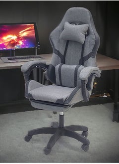 Sabir & Bros Furniture LLC SBF Fabric Gaming Chair - Reclining High Back Office Chair - Adjustable Height, Headrest, Footrest and Lumbar Support - Swivel Video Game Chair - Ergonomic Computer Gaming Chair  - Image 2