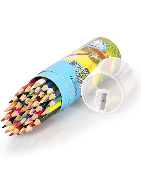 36 Pack Colored Pencils With Built In Sharpener In Tube Cap Vibrant Color Presharpened Pencils For School Kids Teachers Soft Core Art Drawing For Coloring Sketching And Painting
