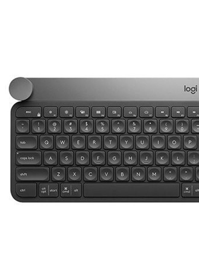 Craft Illuminated Wireless Keyboard, 2.4Ghz Wireless And Bluetooth, Programmable Input Dial, Multi-Device, Automatic Backlit Keys, Rechargeable, PC/Mac/Laptop Qwerty US-International Layout Black