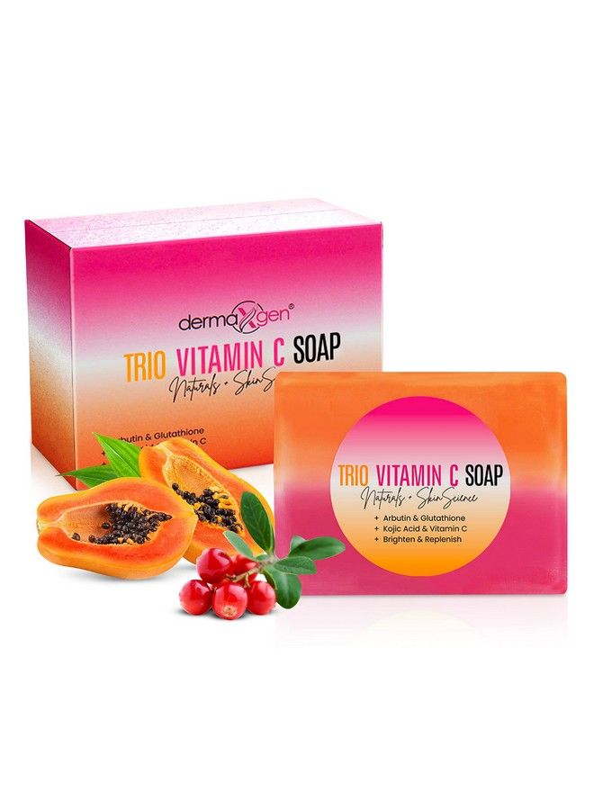 dermaxgen Organic Vitamin C Soap Bar | Arbutin Glutathione Kojic Acid & Vitamin C | Advanced Glowing Formula Replenish & Radiant Skin | Pure Natural Pigmentation For Face & Body 5 Oz Each| (1)  - Image 2