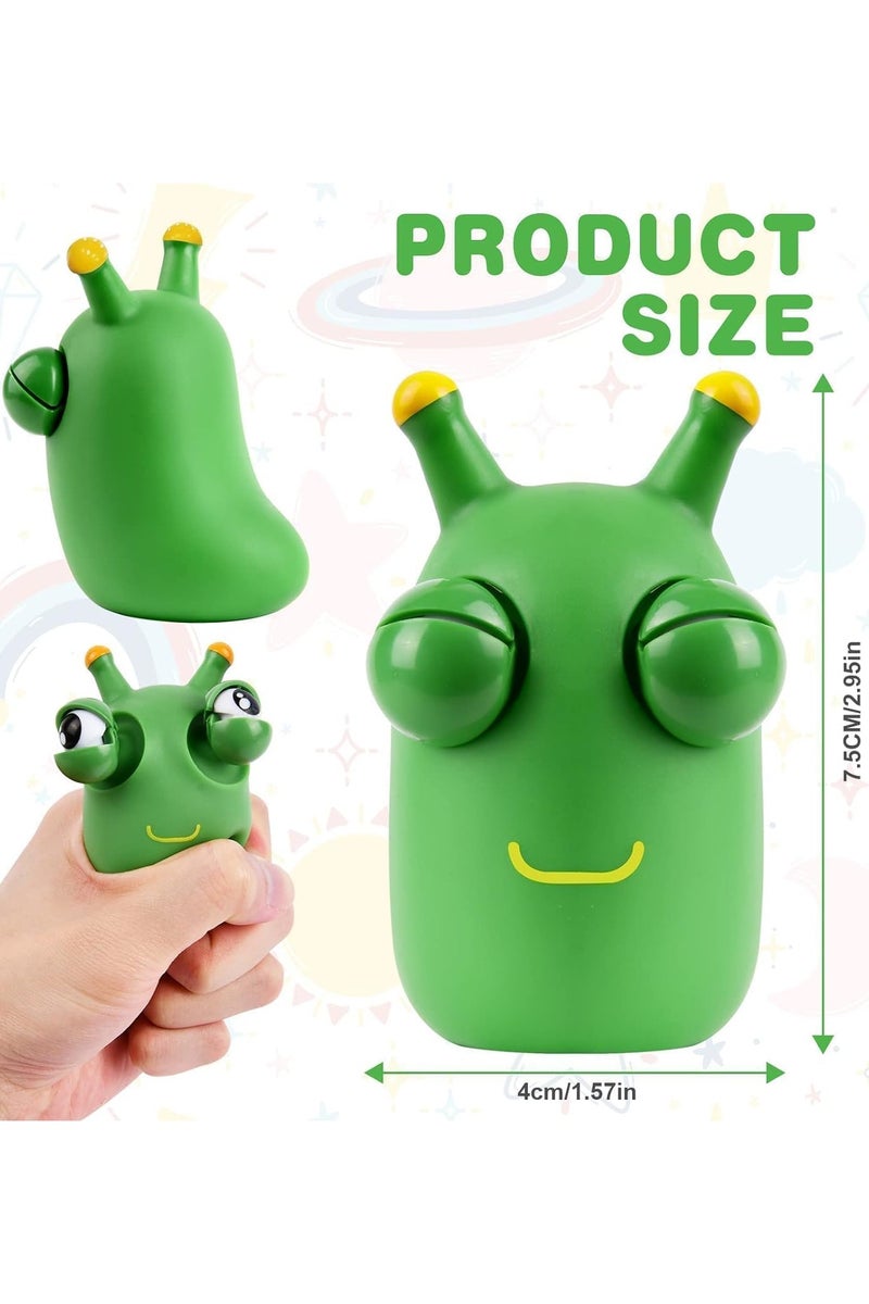 HALAMODO Green Bug Squeeze Toys, Funny Grass Eyes Popping Out Toys, Kids Sensory Fidget Toys - Image 4