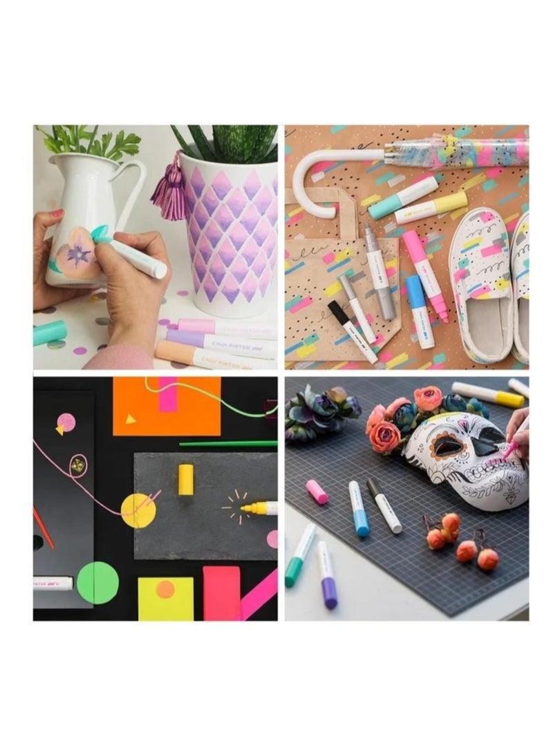 Pilot Pintor Basic Water Based Paint Marker Set of 12 Medium 1.4mm - Image 5